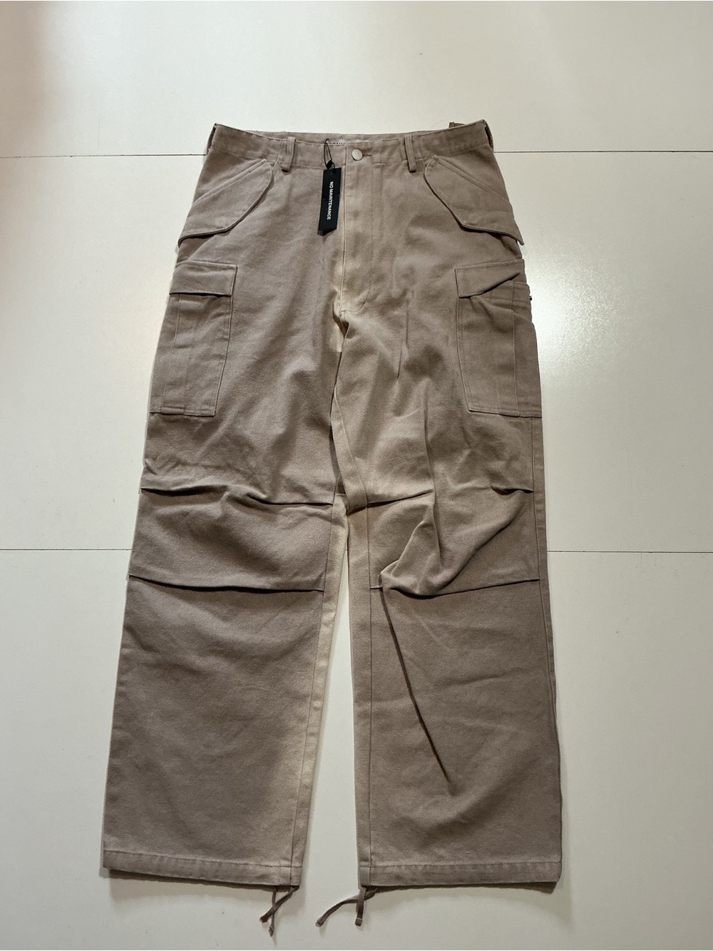 NWT No Maintenance Six Pocket Vintage Wash Wide Leg Baggy Cargo Pants